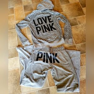 Victoria's Secret velour hoodie and pant set